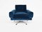 Mid-Century Modern Blue Velvet Armchairs in the style of Knoll International, 1960s, Set of 2 7
