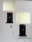 Table Lamps in Black Lackered Resin by Jean Claude Dresse, Set of 2, Image 1