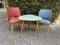 3 Series Cocktail Chairs and Kidney Table Set, 1950s, Set of 3 3