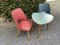 3 Series Cocktail Chairs and Kidney Table Set, 1950s, Set of 3 4
