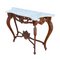 Wooden Console with Marble Lid and Cabriolé Legs 3