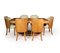 Art Deco Burr Maple Dining Table and Chairs Cloud by Epstein, Set of 7 2