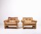 Patinated Leather Lounge Chairs by Tobia Scarpa for B&b Italia / C&b Italia, 1970s, Set of 2, Image 8