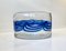 Sweden Blue Waves Art Glass Bowl from Johansfors 1