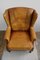 Wingback Lounge Chair in Leather, 1980s 3
