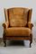 Wingback Lounge Chair in Leather, 1980s 1