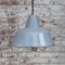 Lámpara colgante industrial holandesa vintage esmaltada en gris de Philips, Imagen 4