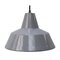 Vintage Dutch Industrial Grey Enamel Factory Pendant Light from Philips 1