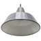 Industrielle niederländische Vintage Fabriklampe aus grauer Emaille von Philips 3