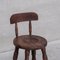 Mid-Century French Oak Turned Occasional Chair 5