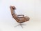 Gold Leather Lounge Chair, 1960s 14