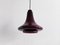 Swedish Purple Glass Pendant Lamp by Hans Agne Jakobsson for Svera, 1960s, Image 1