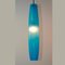 Lámparas colgantes italianas en azul de cristal de Murano de Alessandro Pianon para Vistosi, años 60, Imagen 15
