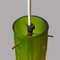 Lámpara colgante italiana verde de cristal de Murano atribuido a Alessandro Pianon para Vistosi, años 60, Imagen 16