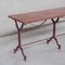 Table de Jardin Mid-Century en Marbre Rouge et Fer Peint, France 3