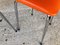 Vintage Orange Vinyl and Chrome Leg Stools, Set of 2, Image 8