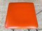 Vintage Orange Vinyl and Chrome Leg Stools, Set of 2, Image 4