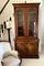 Antique Victorian Figured Mahogany Glazed Cupboard, Image 2