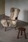 Danish Modern Highback Oak and Lambswool Lounge Chair, 1950s, Image 5