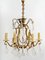 20th Century Bronze Cage Chandelier and Crystal Pampilles in the Style of Louis XV 1