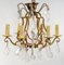 20th Century Bronze Cage Chandelier and Crystal Pampilles in the Style of Louis XV 4