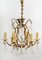 20th Century Bronze Cage Chandelier and Crystal Pampilles in the Style of Louis XV 5
