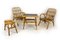 Rattansessel, Tisch und Hocker, 1960er, 4er Set 1