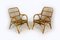 Rattan Armchairs, Table and Stool, 1960s, Set of 4, Image 2