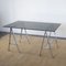 Chromed Steel Desk with Crystal Top, 1970s 2