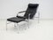 Leather Genni Lounge Chair with Ottoman by Gabriele Mucchi for Zanotta, Set of 2 1