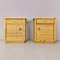 Vintage Bamboo Rattan Bedside Tables, 1970s, Set of 2 1