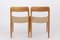 Oak Chairs #75 by Niels Otto Møller for J. L. Møllers, 1950s, Set of 2 3