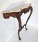Wood Console with Marble Top and Cabriole Legs 9