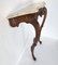 Wood Console with Marble Top and Cabriole Legs 11