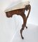 Wood Console with Marble Top and Cabriole Legs, Image 11