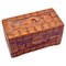 Caja china de madera tallada con estampado decorativo, década de 1900, Imagen 1