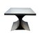 Mid-Century Curved Side Table in Brushed Metal & Lacquer, France, 1970, Image 2