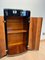 Kleiner Art Deco Barschrank aus Schwarz Lack, Nickel & Nussholz, Frankreich, 1930 15