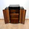 Kleiner Art Deco Barschrank aus Schwarz Lack, Nickel & Nussholz, Frankreich, 1930 13