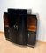 Small Art Deco Bar Cabinet in Black Lacquer, Nickel & Walnut, France, 1930, Image 7