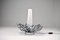 Lámpara floral de acero inoxidable de Jacqueline Trocmé, años 70, Imagen 6