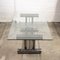 Vintage Glass and Chrome Harp Shaped Coffee Table by Dia, 1970s 4