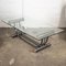Vintage Glass and Chrome Harp Shaped Coffee Table by Dia, 1970s 3