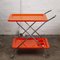 Mid-Century Italian Foldable Orange Plastic and Chromed Metal Bar Cart, 1960s 4