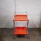 Mid-Century Italian Foldable Orange Plastic and Chromed Metal Bar Cart, 1960s 5