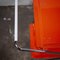 Klappbarer italienischer Mid-Century Barwagen aus orangefarbenem Kunststoff & verchromtem Metall, 1960er 7