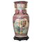 Große chinesische polychrome Famille Rose Vase, 1900er 1