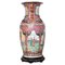 Große chinesische polychrome Famille Rose Vase, 1900er 2