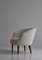 Danish White Brown Lounge Chairs by Illums Bolighus, 1950s, Set of 2 9