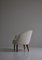 Danish White Brown Lounge Chairs by Illums Bolighus, 1950s, Set of 2 7